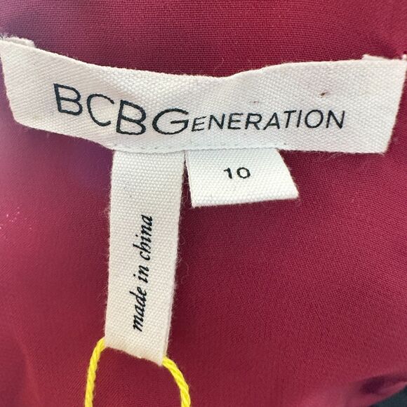 BCBGeneration One-Shoulder Dress in Red Berry Size 10 NEW with Tags - Picture 6 of 6